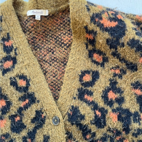 Women's Madewell Cardigan Multicolor XS Geometric Button City Colorful Preppy - Picture 2 of 14